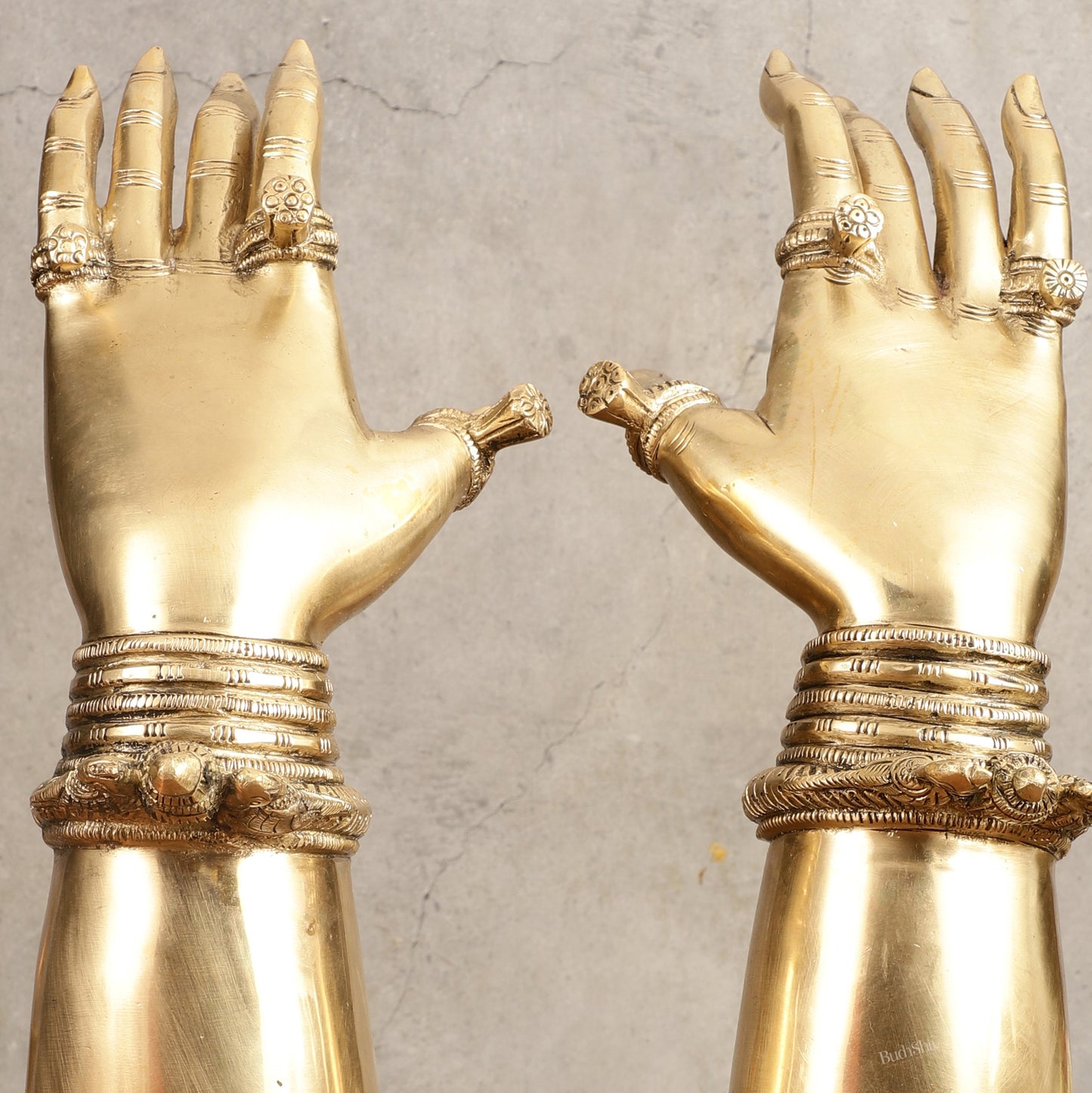 Pure Brass Goddess Arms Hands Pair - 12" Height