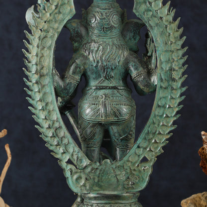 Vintage Balinese Bronze Standing Ganesha Statue – Lost Wax Casting | 18" Unique Handmade Craft