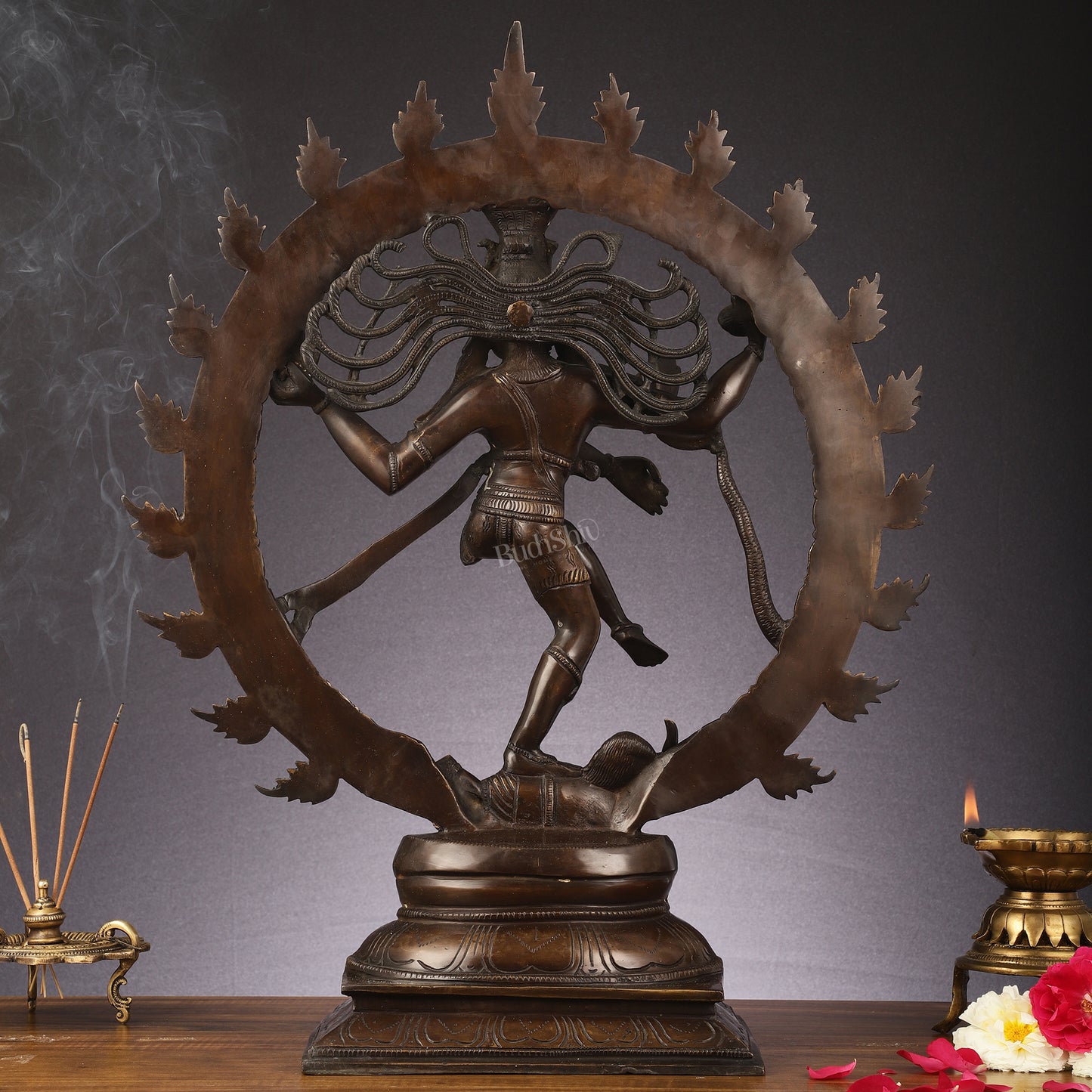 Brass Nataraja Statue 24" Dark Brown