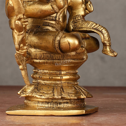 Superfine Brass Sadashiva Panchmukhi Shiva Idol - 6.5