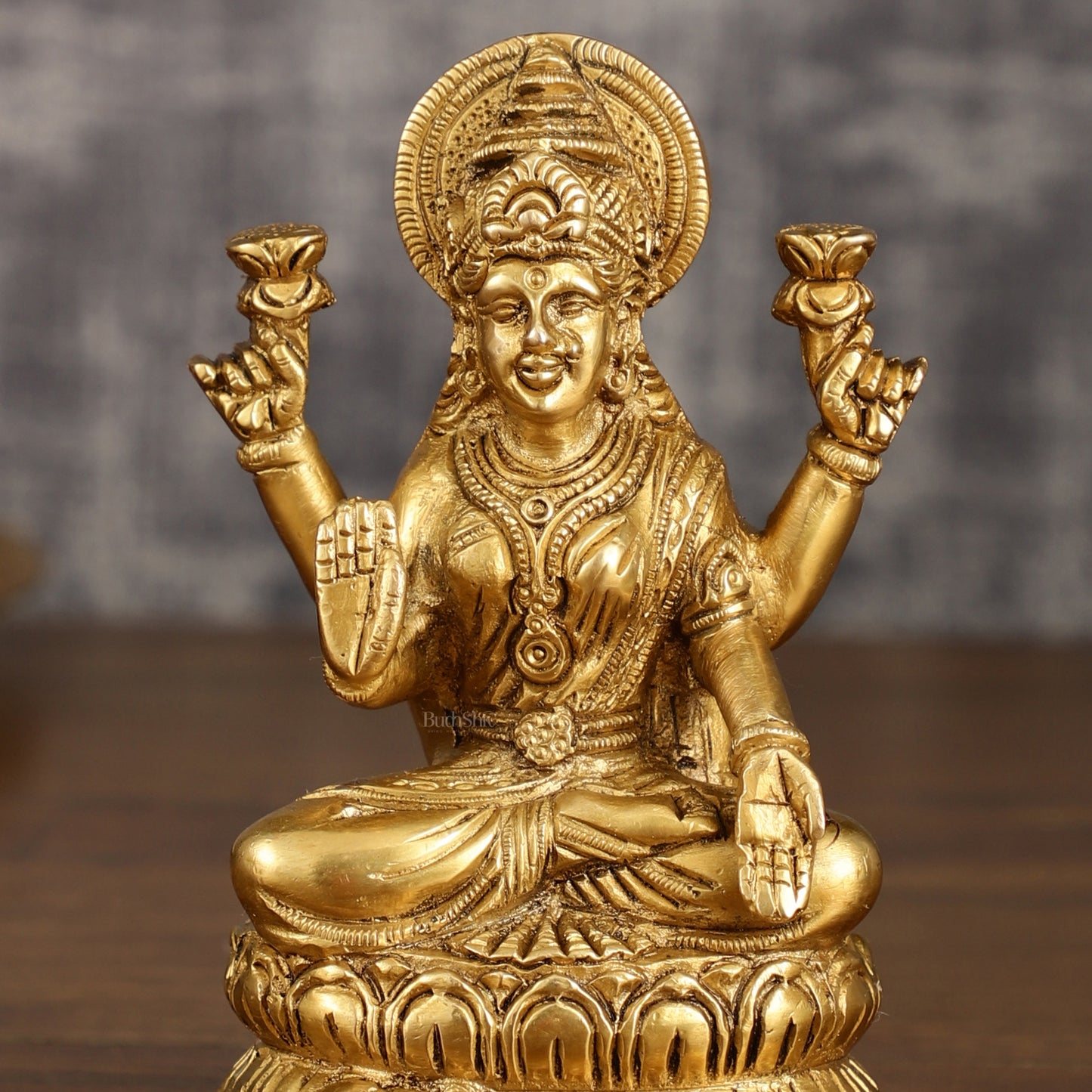 Brass Ganesha and Lakshmi Statues | 6 Inch