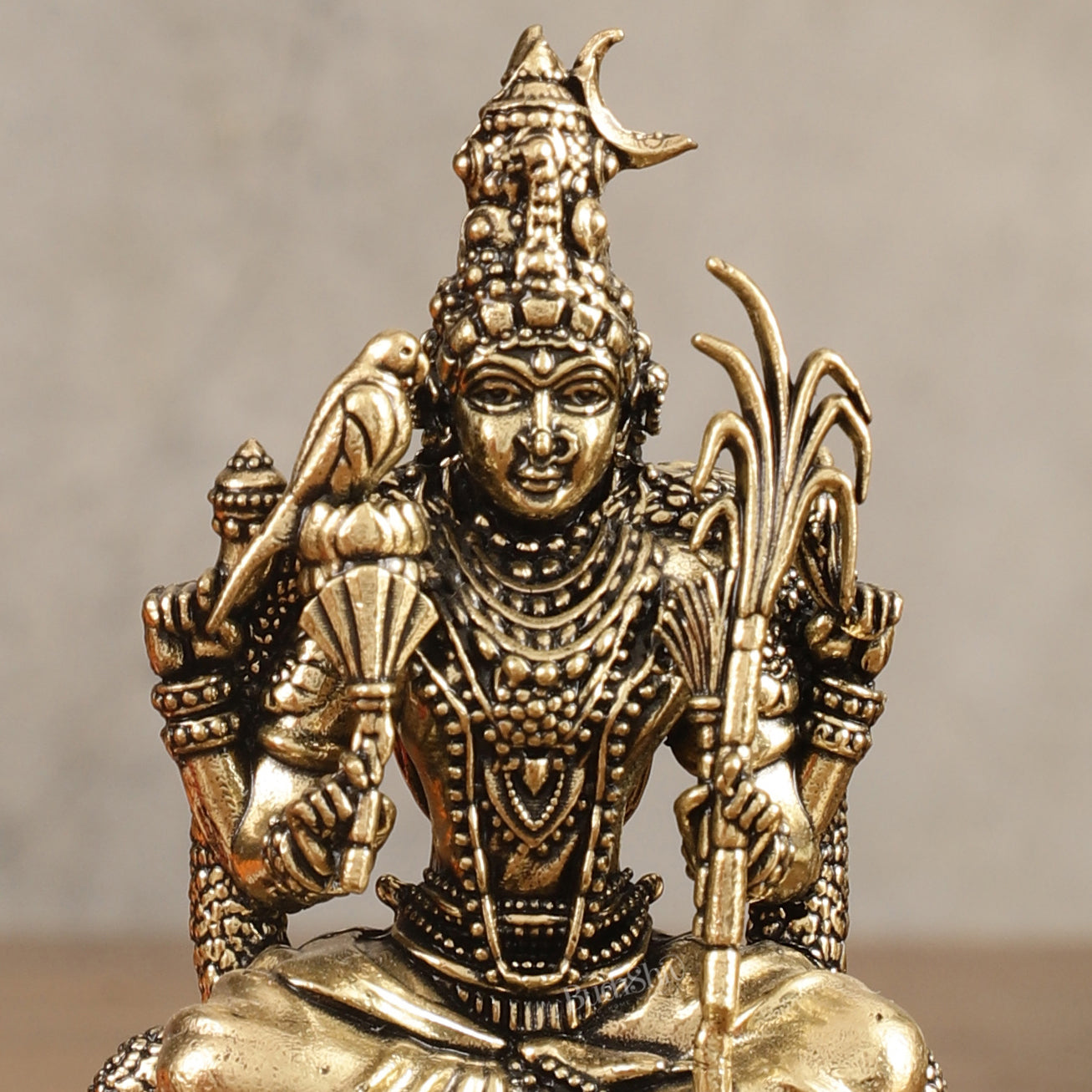 Brass Superfine Lalitadevi Rajarajeshwari Idol - 4 in Height