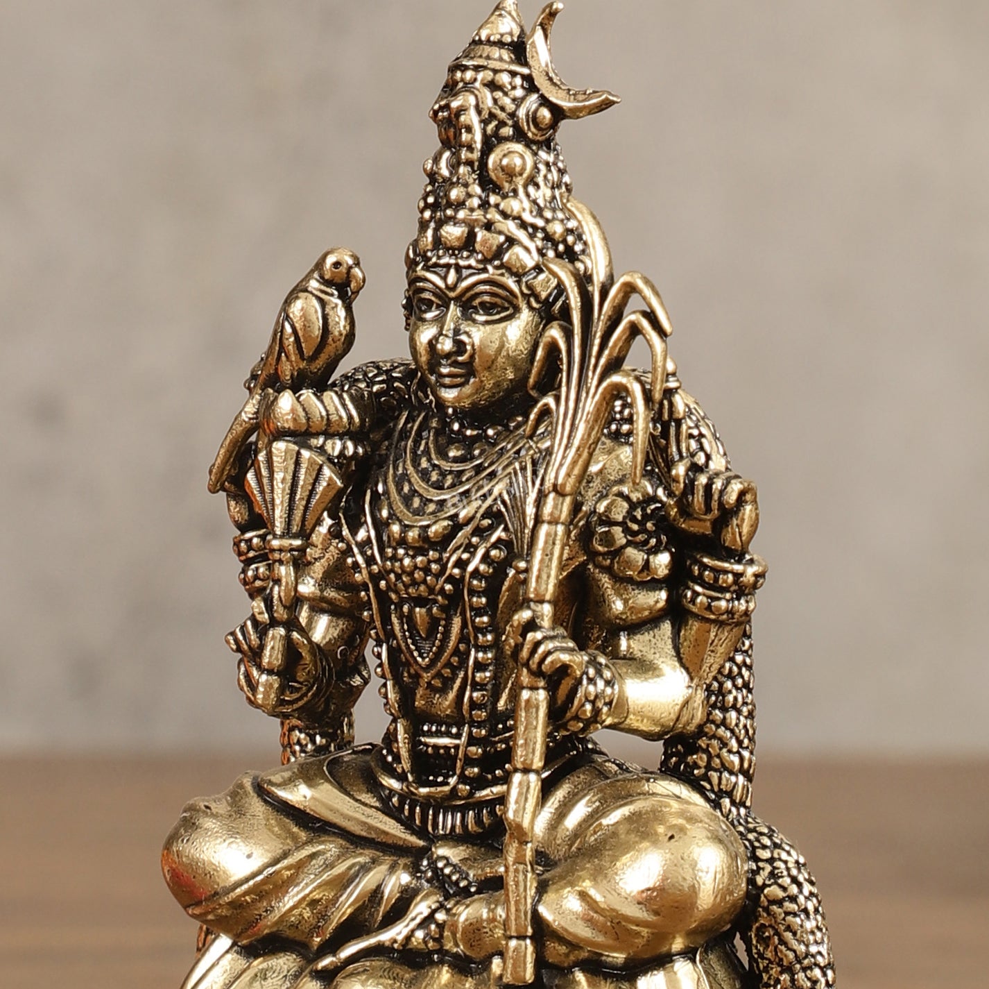 Brass Superfine Lalitadevi Rajarajeshwari Idol - 4 in Height