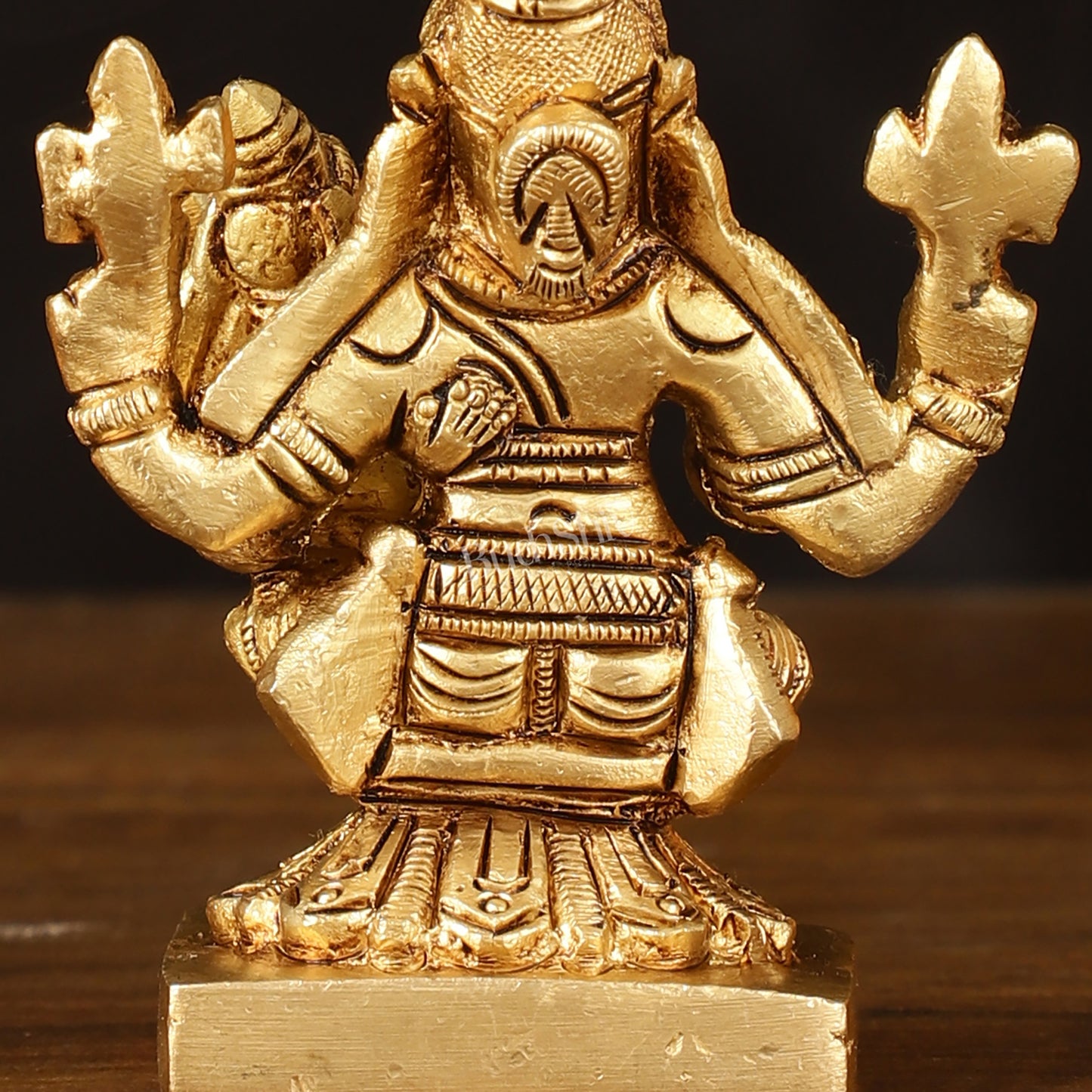 Brass Superfine Narsimha Lakshmi Small Idol - 3" Divine Sculpture