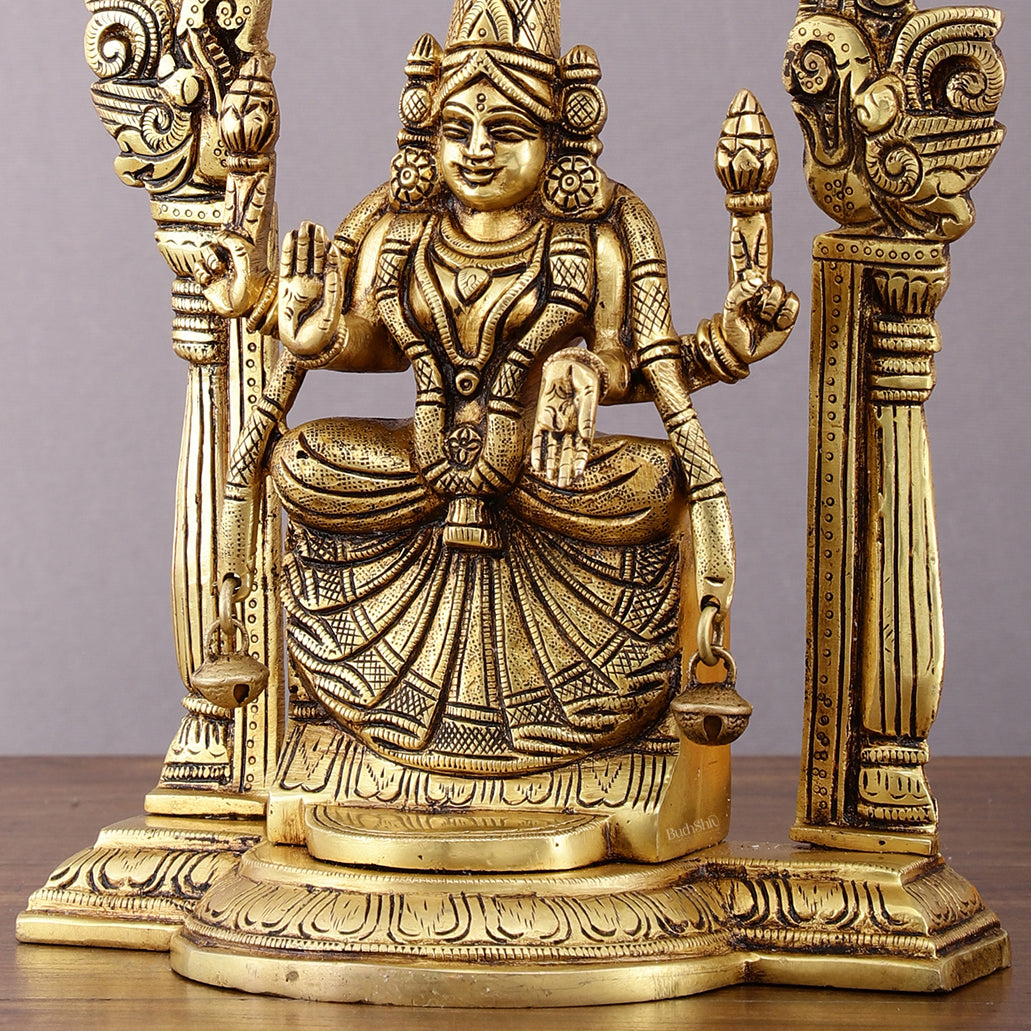 Brass Padmavati Thayar Lakshmi Statue with Thiruvachi Arch - 11 inch