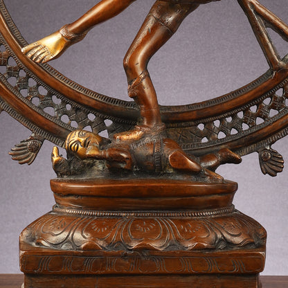 Pure Brass Nataraja Statue | 24" antique Tone