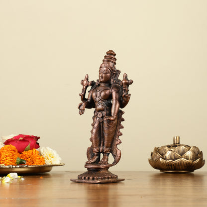 Pure Copper Tirupati Balaji Idol 7"