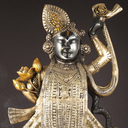 Brass Nathdwara Srinath Ji Murti Large | 32 "
