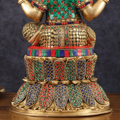 Handcrafted Brass Lord Ganesha Statue - 15"