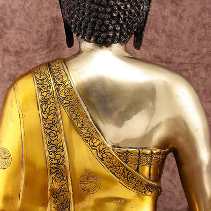 Pure Brass Medicine Healing Buddha Statue 23"