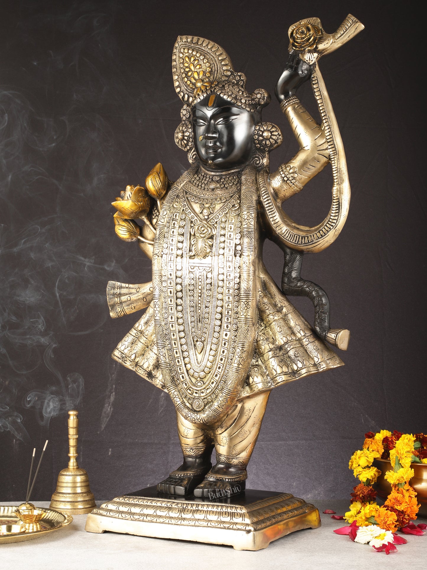 Brass Nathdwara Srinath Ji Murti Large | 32 "