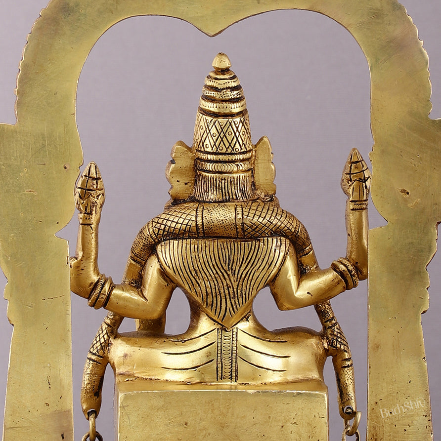 Brass Padmavati Thayar Lakshmi Statue with Thiruvachi Arch - 11 inch