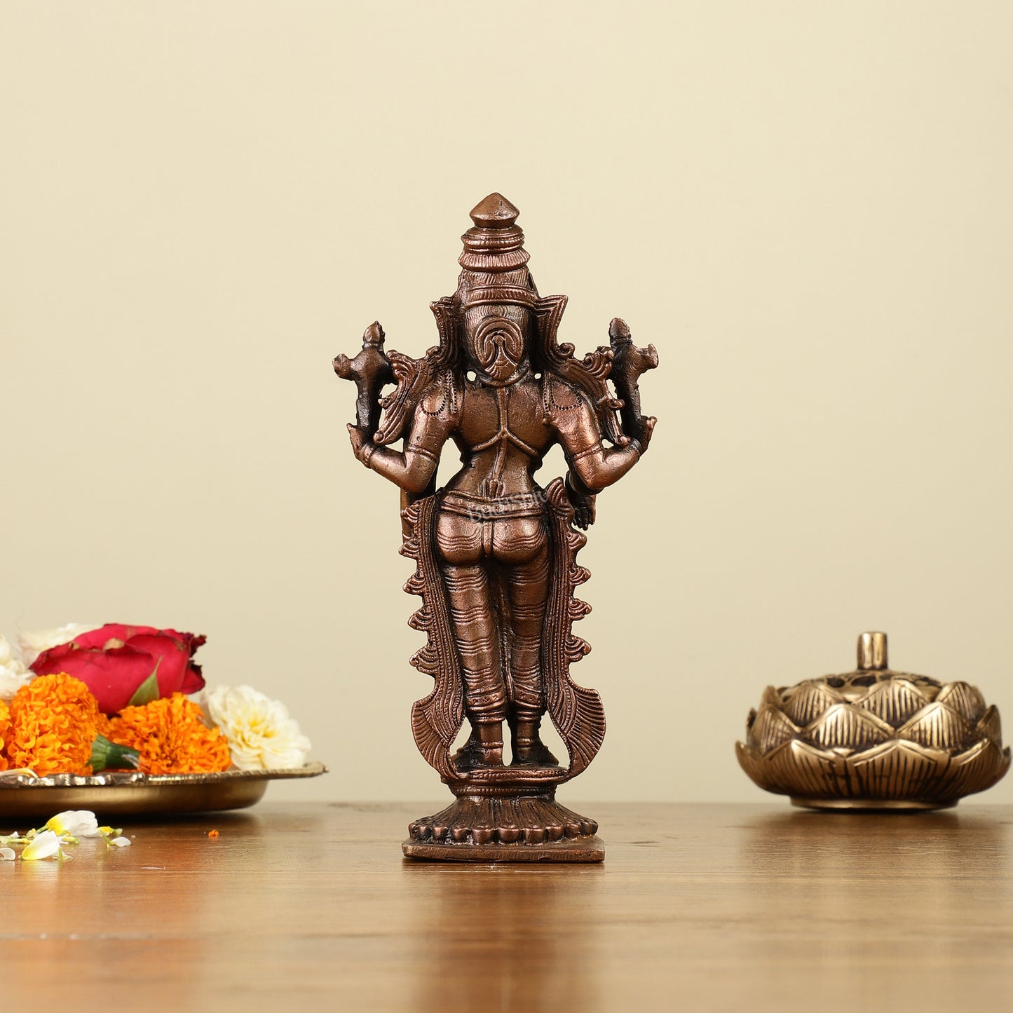 Pure Copper Tirupati Balaji Idol 7"