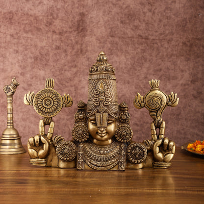 Exquisite Brass Tirupati Balaji Wall Hanging | 12-inch Height, 6 kg