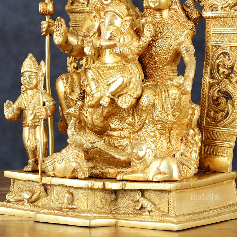 The complete Brass Shiva Parivar Idol 12"