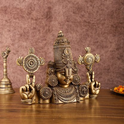 Exquisite Brass Tirupati Balaji Wall Hanging | 12-inch Height, 6 kg