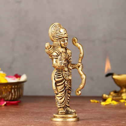 Brass Lord Rama idol 4.5 inch