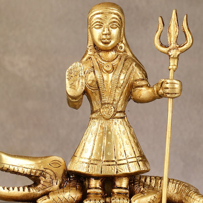 Pure Brass Khodiyar Mata Idol - 6.5 "