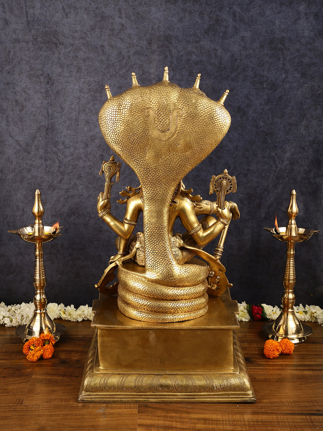 Brass Lord Vishnu statue 30"