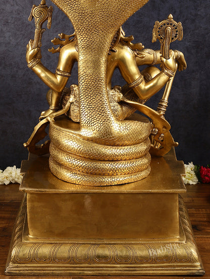 Brass Lord Vishnu statue 30"