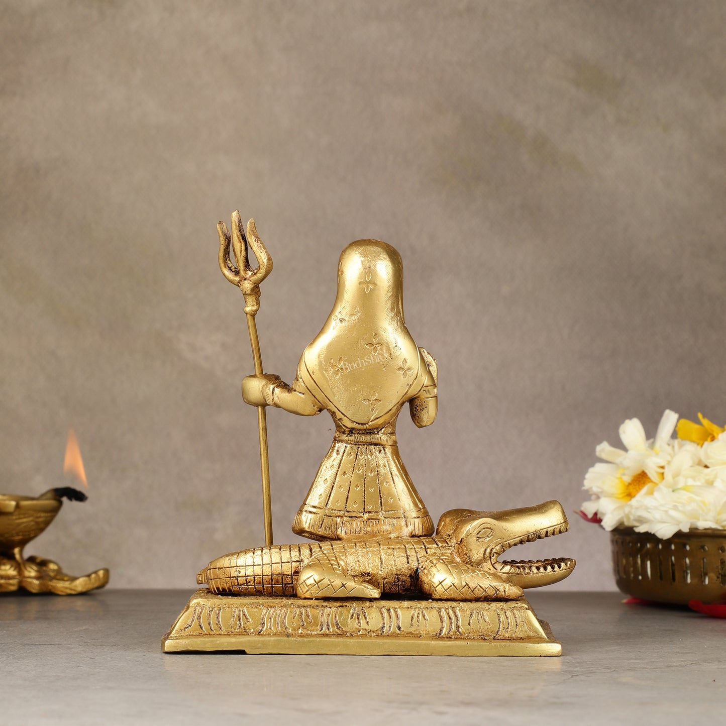 Pure Brass Khodiyar Mata Idol - 6.5 "