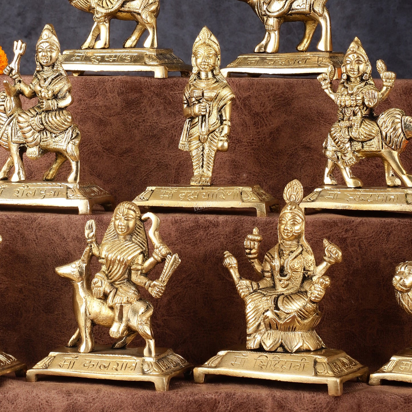 Pure Brass Superfine Navdurga Idols - 5 Inch