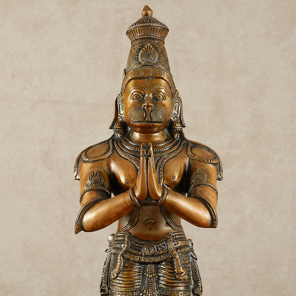 Brass Hanuman Statue in Anjali Mudra 22 inch