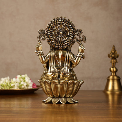 Exquisite Brass Idol of Lord Ganesha | 7.5 Inch