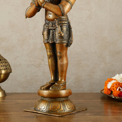 Brass Hanuman Statue in Anjali Mudra 22 inch