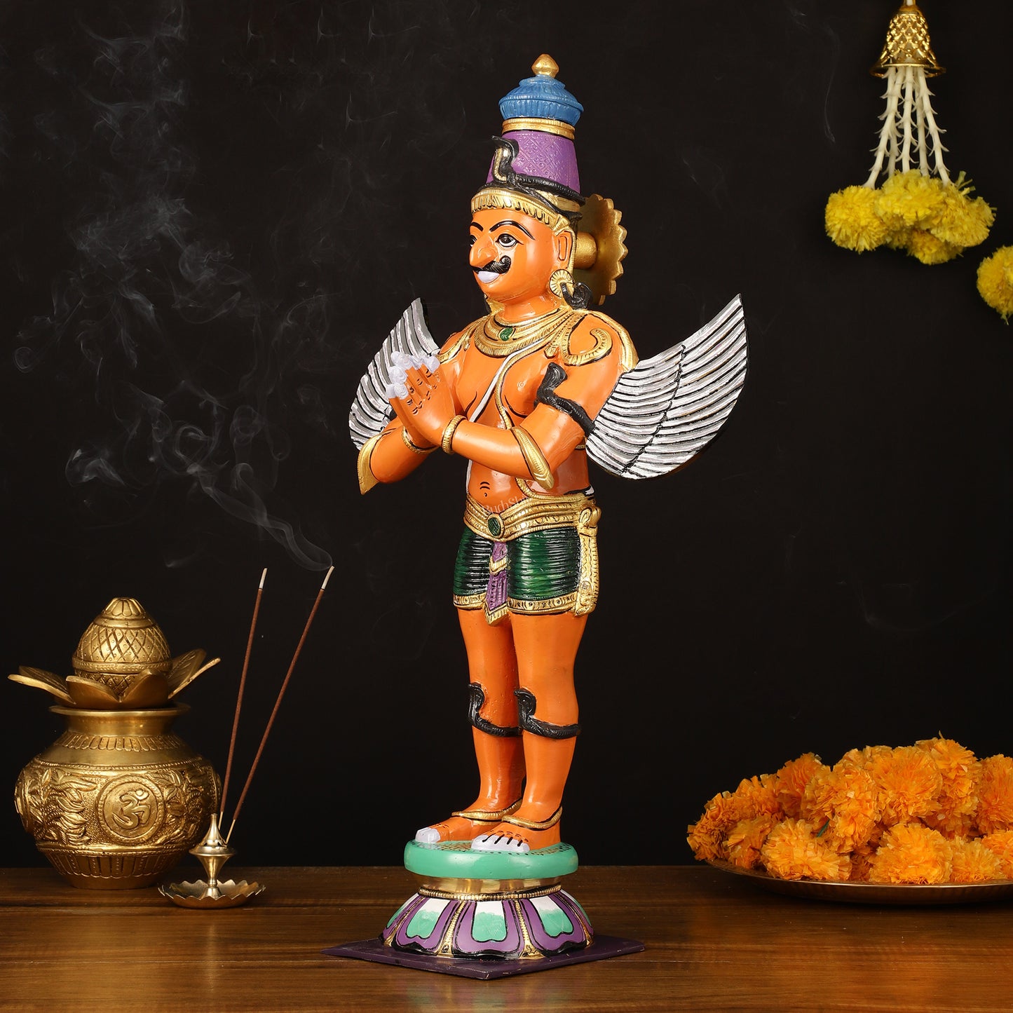 Garuda Standing Brass statue 22 inch | Superfine Brass