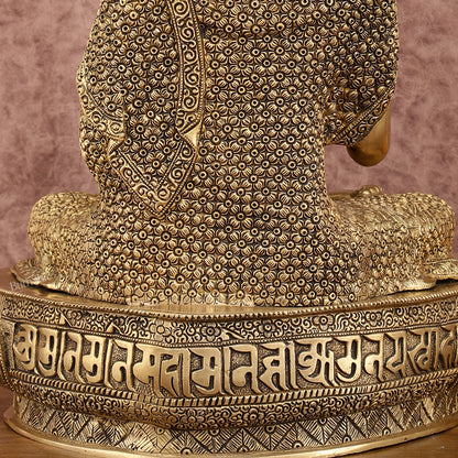 Brass Buddha Blessing Statue 16 inch