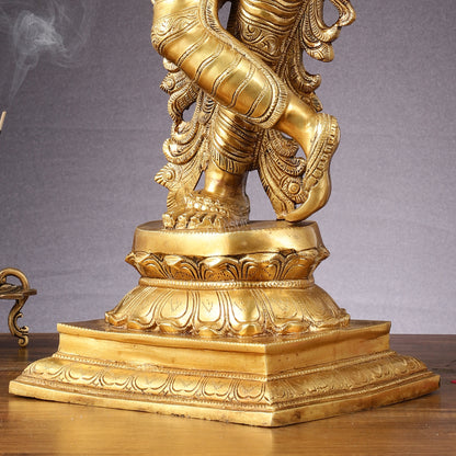 Unique Brass Krishna Statue - 26"