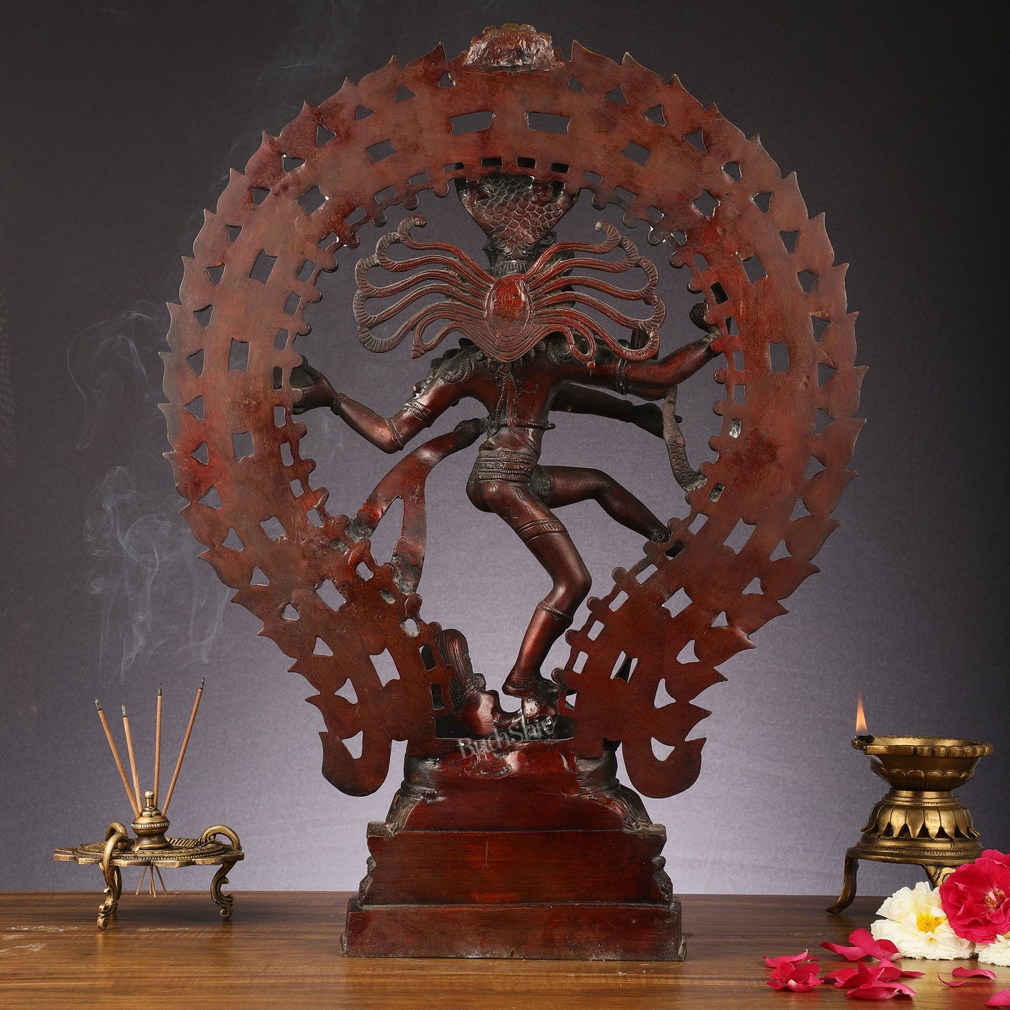 Handcrafted Chola Style Nataraja Statue - 22.5 Inch Pure Brass Sculpture