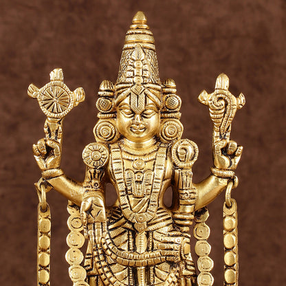 Brass Tirupati Balaji Idol | Height: 9 inch