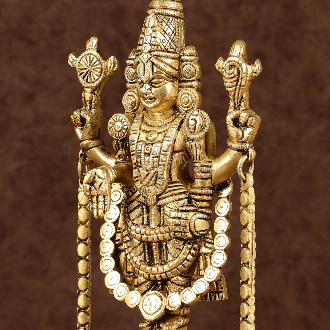 Brass Tirupati Balaji Idol | Height: 9 inch