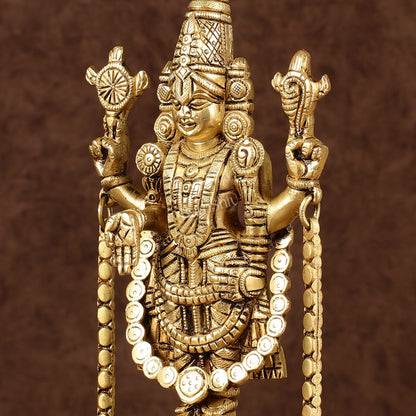 Brass Tirupati Balaji Idol | Height: 9 inch