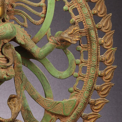 Handcrafted Nataraja Statue with Antique Green Matte 20"