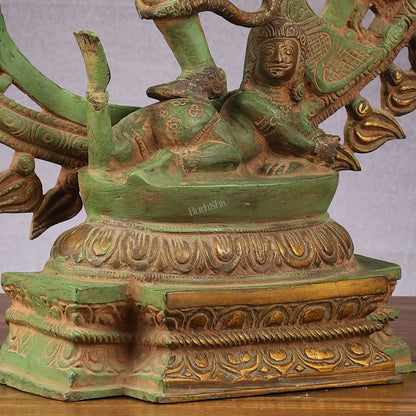 Handcrafted Nataraja Statue with Antique Green Matte 20"