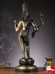 Brass Ardhanarishwara Statue - 27"