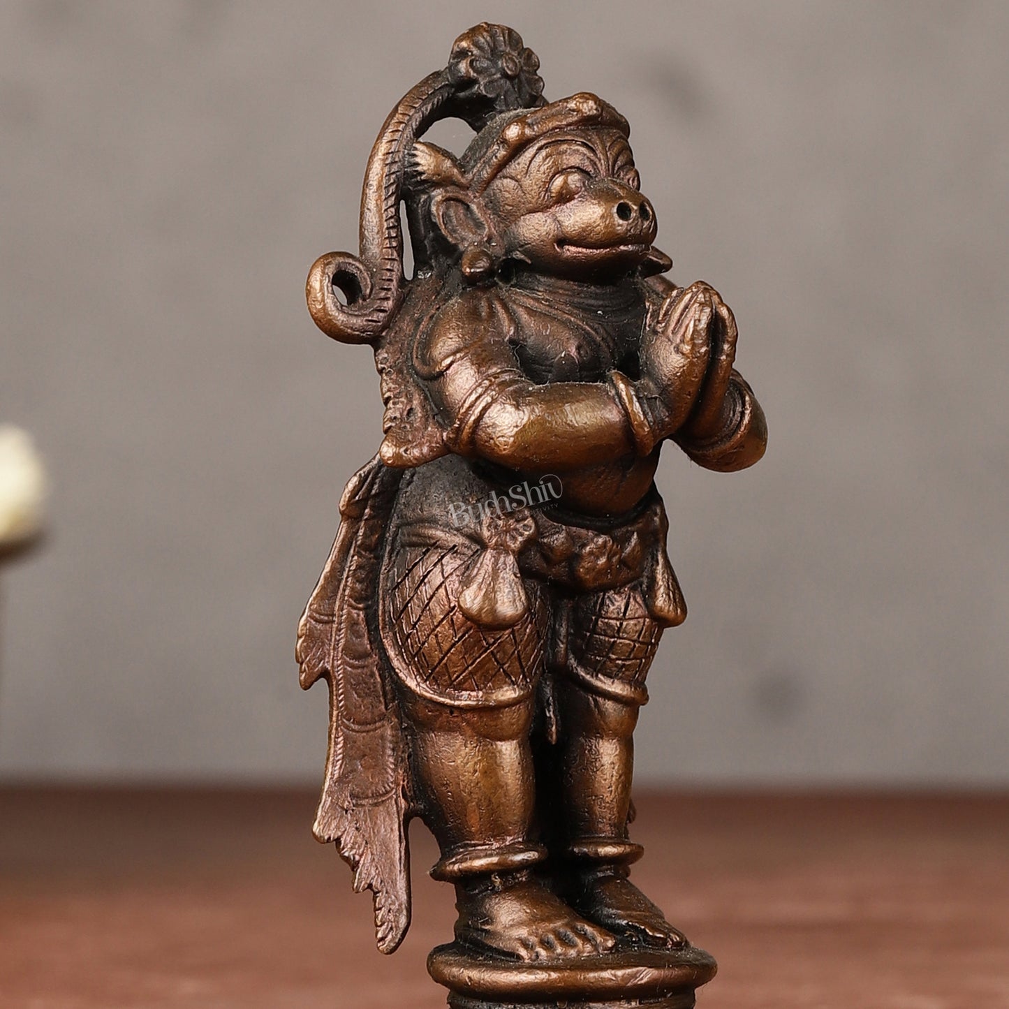 Pure Copper anjaneya Standing Hanuman Idol - 3-inch