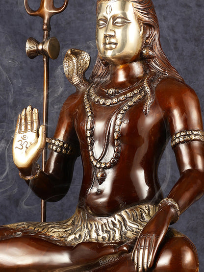 Lord Shiva Brass Idol - 22.5" Chola Tone