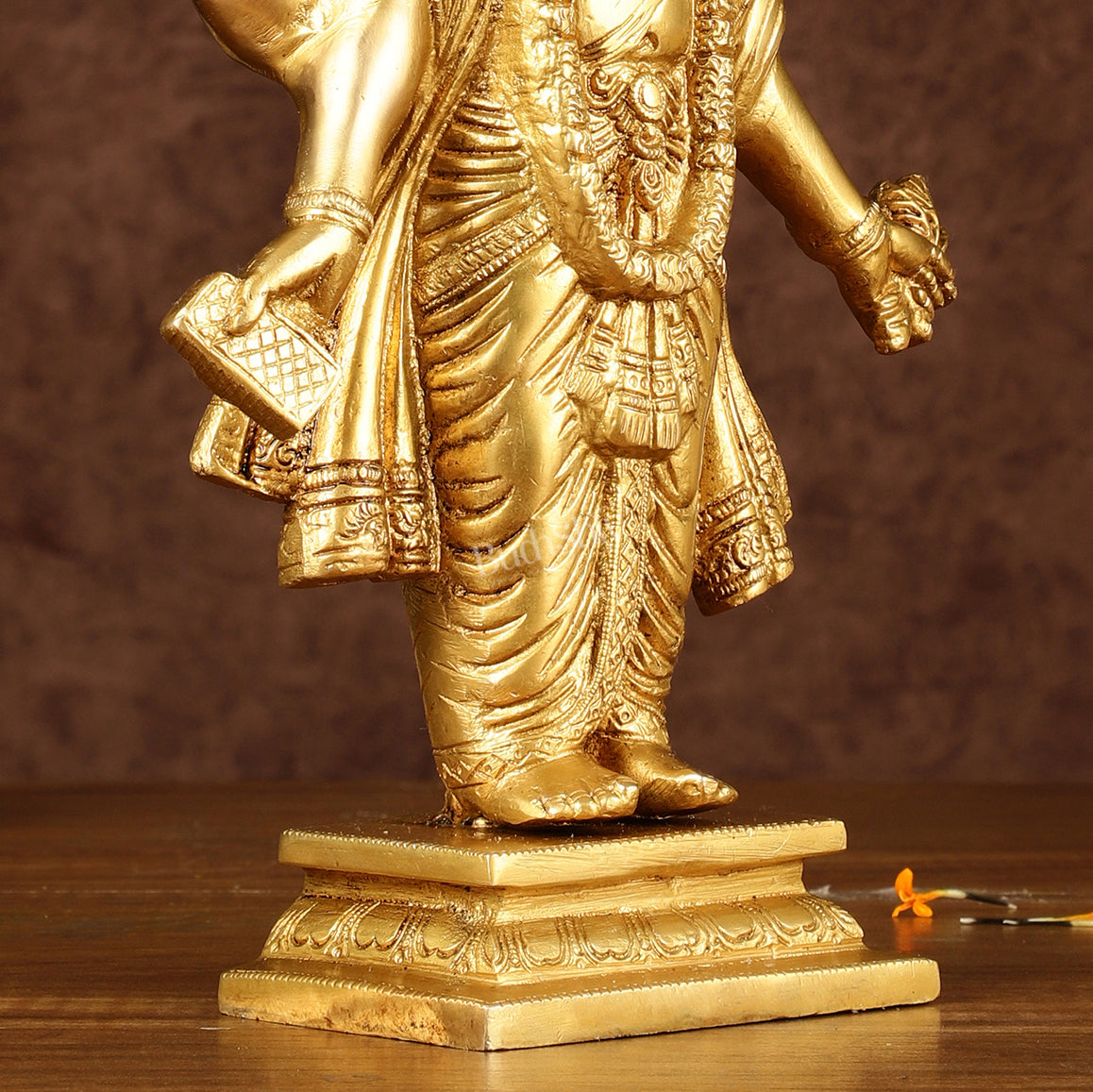 Handcrafted Brass Statue of Lord Dhanvantari, the God of Ayurveda | 10"