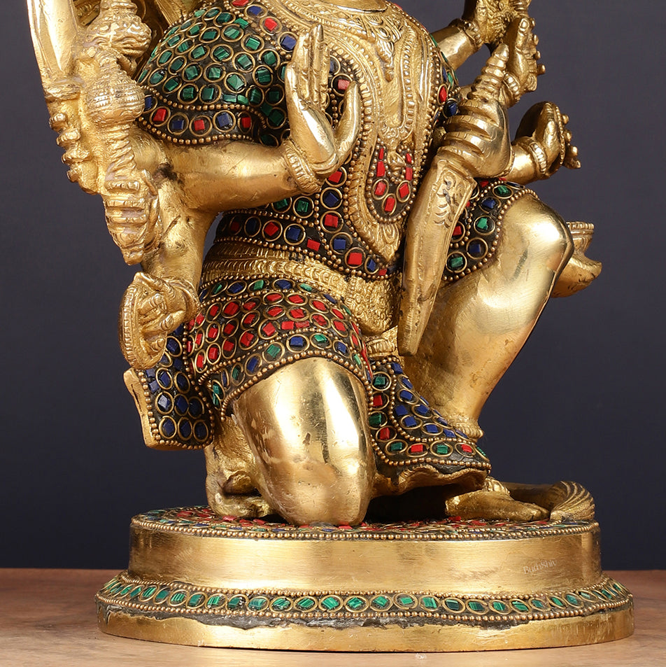 Brass Panchmukhi Hanuman Statue 11 inch