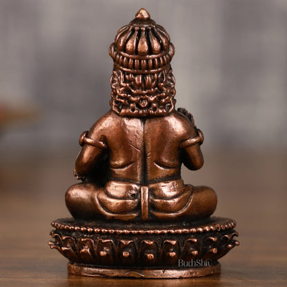 Pure Copper Lord Kubera Idol | 3 Inch Height