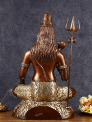 Lord Shiva Brass Idol - 22.5" Chola Tone