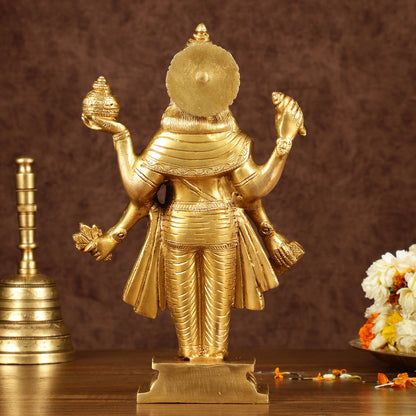 Handcrafted Brass Statue of Lord Dhanvantari, the God of Ayurveda | 10"