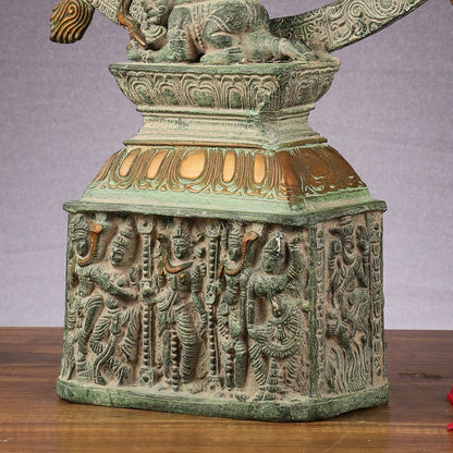 Brass Nataraja statue antique Patina - 23 inch