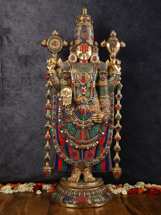 Divine Brass Tirupati Balaji Idol 48 inch