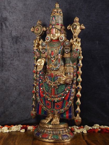 Divine Brass Tirupati Balaji Idol 48 inch