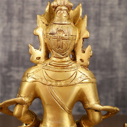 Pure Brass Buddha in Amitabha Mudra | Meditation Buddha | 12 Inch Statue